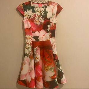 Ted Baker Floral Dress - Pink, Red, and White